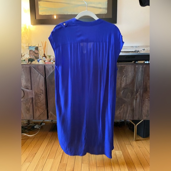 Madewell Cobalt Blue Du Jour Sleeveless Tunic Dress - Size M - Picture 5 of 5